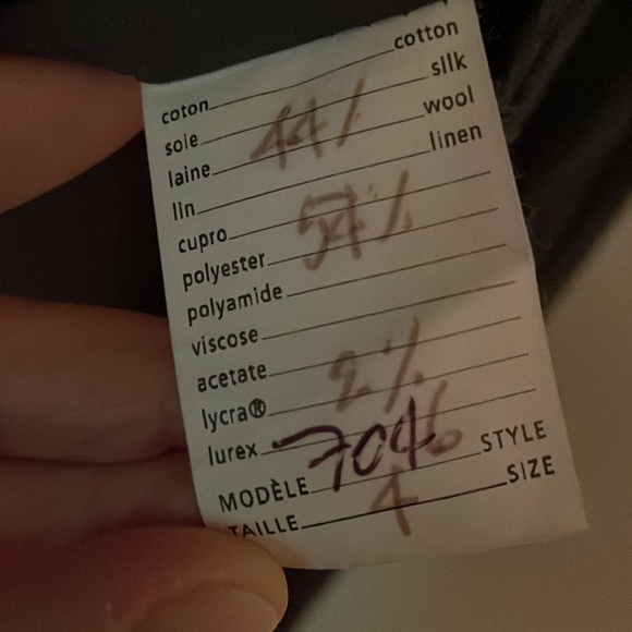 Stunning pinstripe tailored suit long blazer Christian Chenail for Muse - Picture 12 of 12